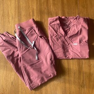 Mauve Figs Set XS High Waisted Zamora Joggers + Catarina